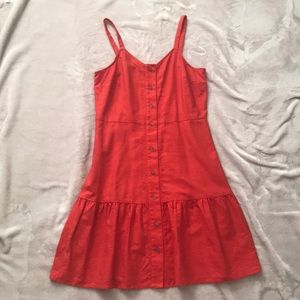 🛍 LOFT coral/orange dress size Medium